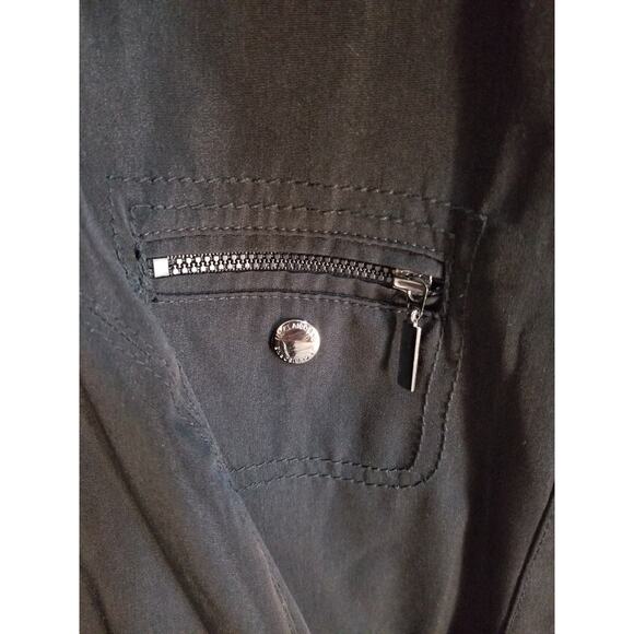 Women's Liz Claiborne Hooded Winter Coat Large Black Full Zip - Picture 4 of 11